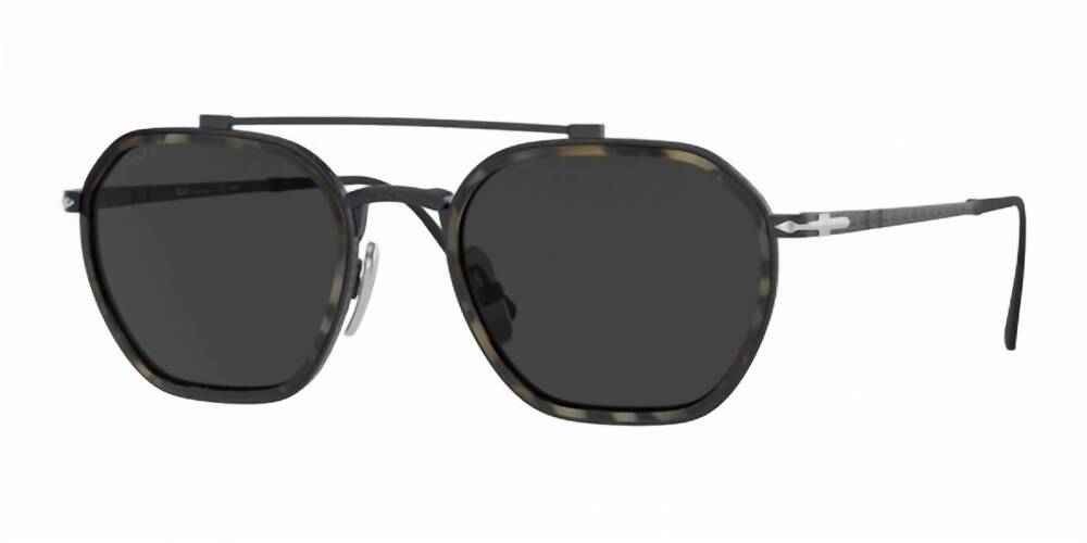 NEW PERSOL men's 0po5010st 801548 polarized sunglasses in black / black polar +